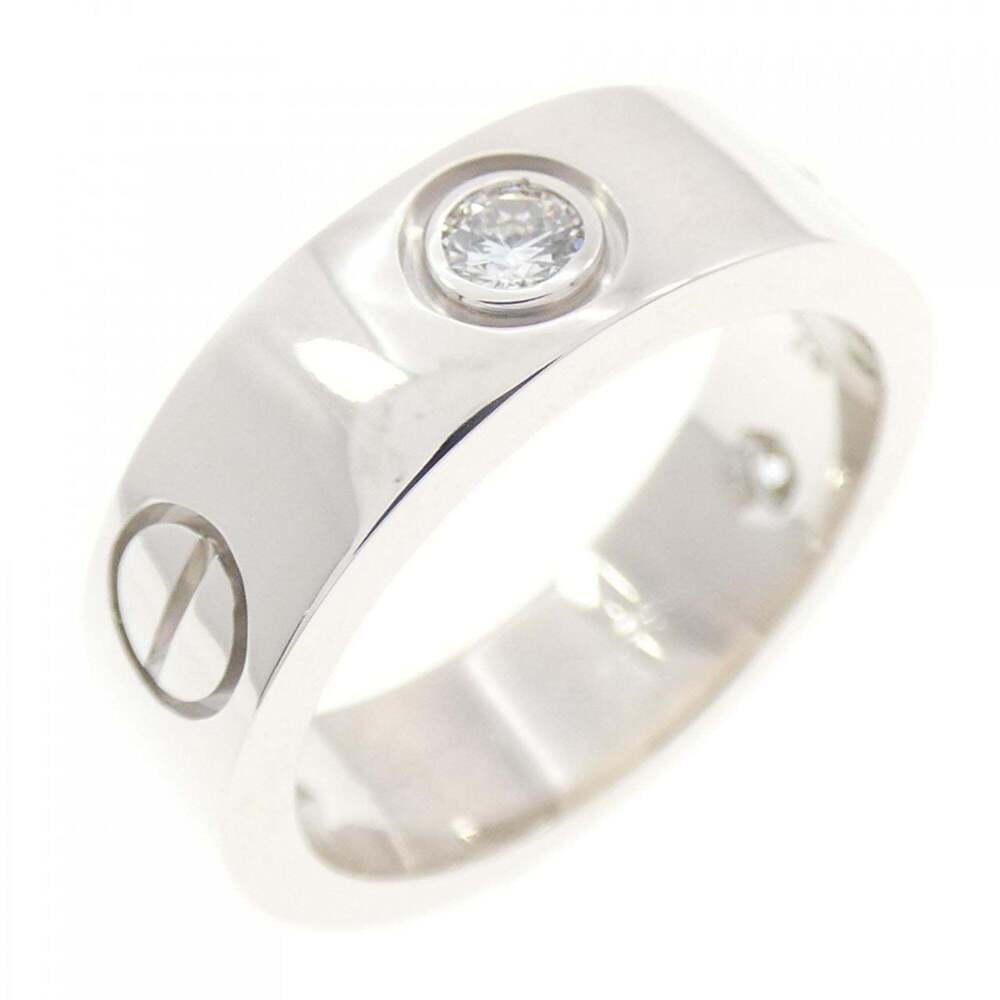 CARTIER Authentic Silver Diamond Love Ring